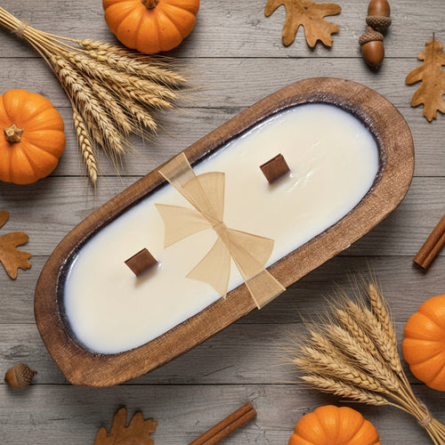 Warm & comforting blend of coffee, orange liqueur, spice & lemon in this hand-poured, wood wick, soy blend candle in a classic dough bowl for timeless charm. $34.00 USD