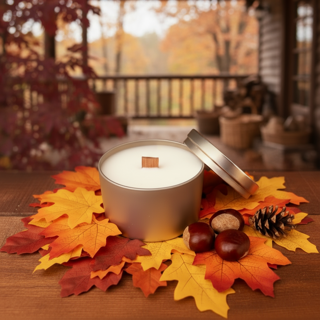 Warm & comforting blend of coffee, orange liqueur, spice & lemon in this hand-poured, wood wick, soy blend candle in a classic rose gold tin for timeless charm. $17.00 USD