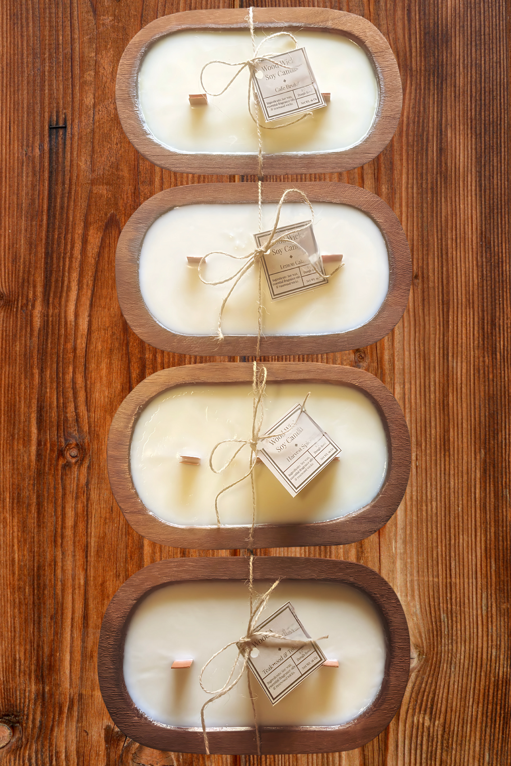 Design your own wood wick soy candle with custom fragrance layers. Handcrafted for a warm, luxurious experience. $34.00 USD