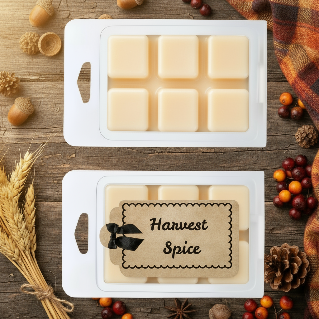 Warm & comforting blend of cinnamon, nutmeg, clove, pumpkin & butterscotch. Our hand-poured, soy blend, wax melts will fill your home with seasonal charm. $5.00 USD