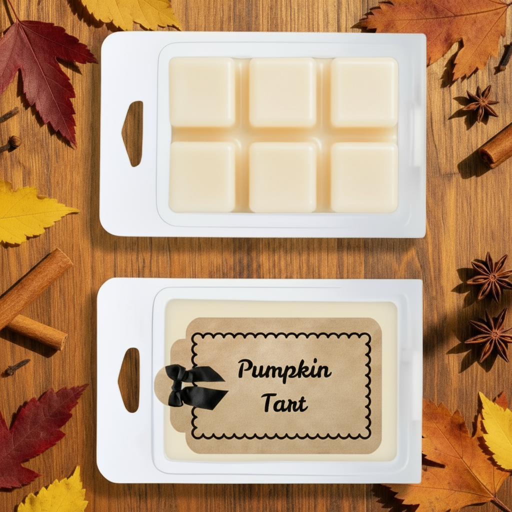 Warm & comforting, the fresh baked pumpkin tart in our hand-poured, soy blend wax melts fuses pumpkin, butter & spice to fill your home with seasonal charm. $5.00 USD