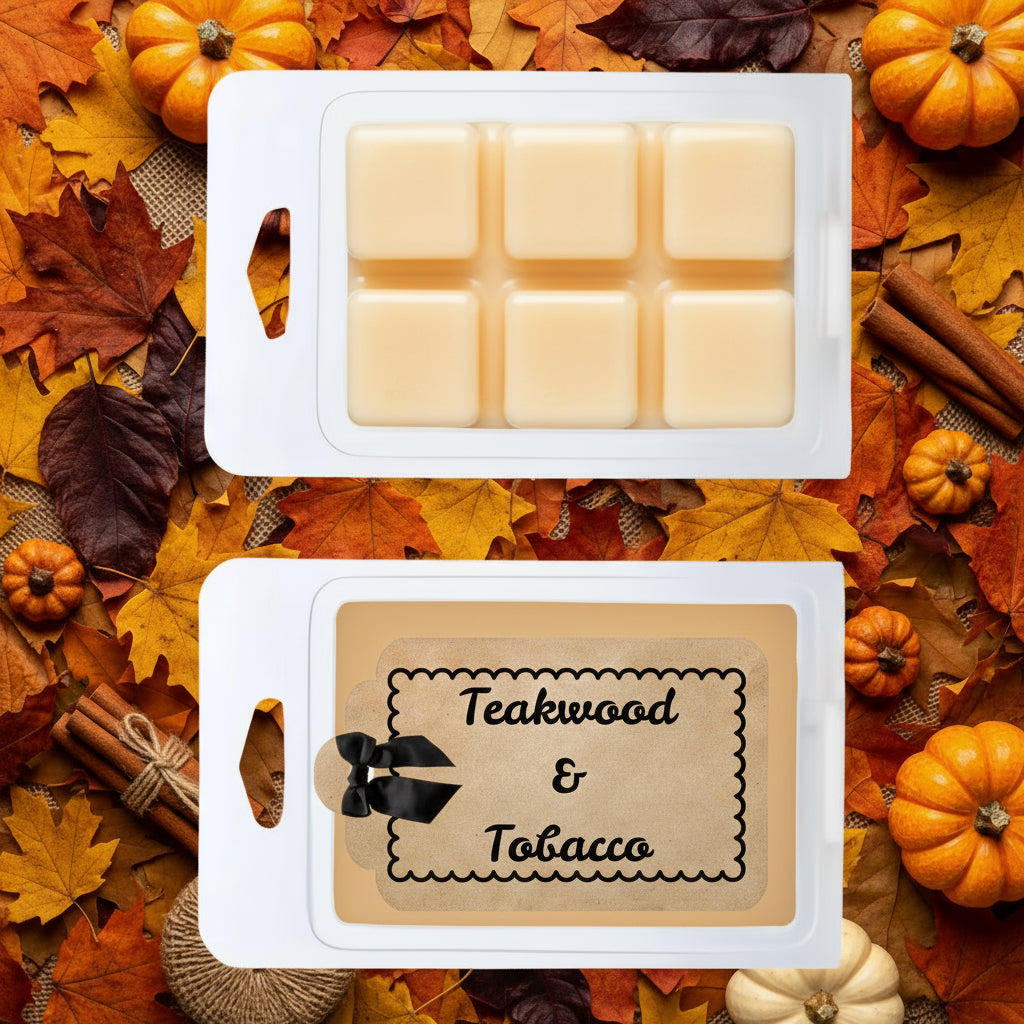 Warm & woodsy with a caramel-like finish, our hand-poured, soy blend, wax melts fill your home with seasonal charm. $5.00 USD