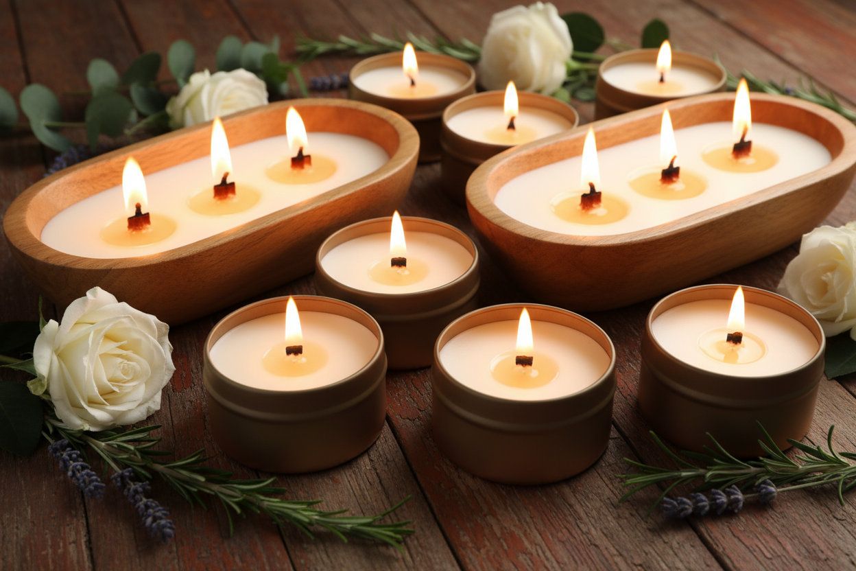 Change tin candles to have wood wicks